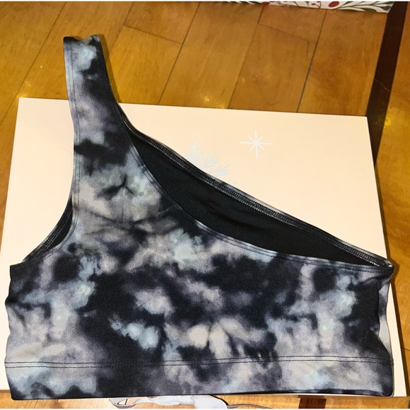 NWT- One shoulder VS PINK Sports Swimsuit Top - Picture 2 of 3